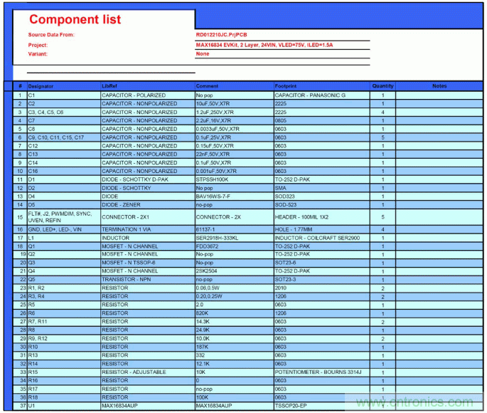 112W长串LED boost驱动器的全陶瓷电容方案