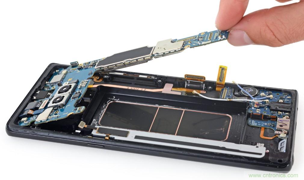 三星Note 8拆解，?？榛?分离式设计成趋势？