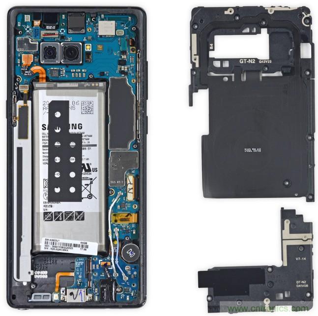三星Note 8拆解，?？榛?分离式设计成趋势？