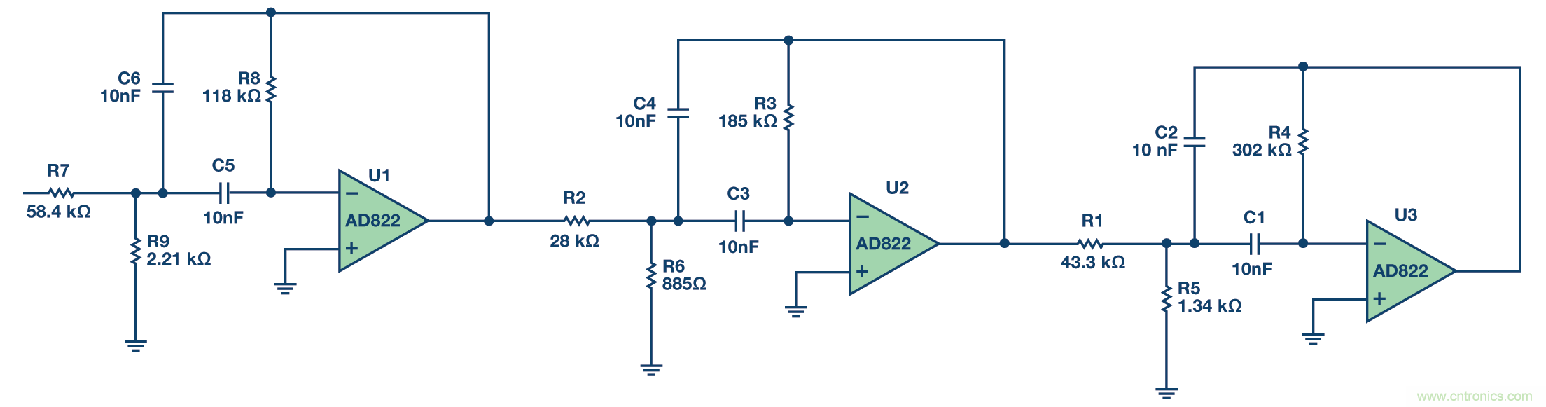 有源滤波器的相位响应第三部分：带通响应