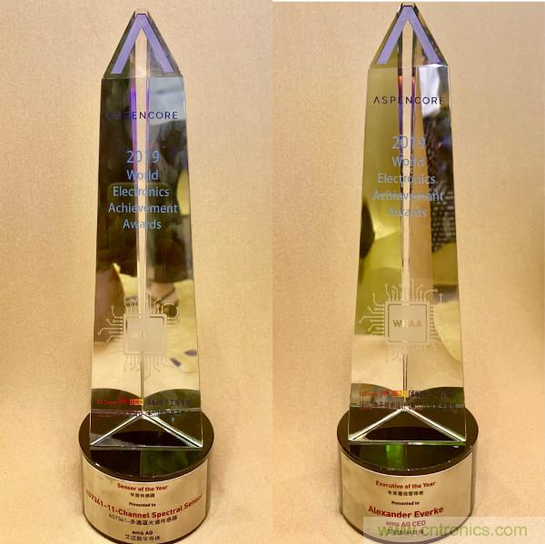 Ams荣膺ASPENCORE 全球年度最佳管理者与年度最佳传感器奖项