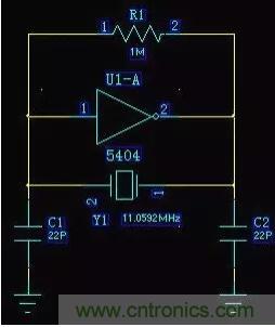 MCU振荡电路晶体旁的22pF电容是干什么的？附图分析
