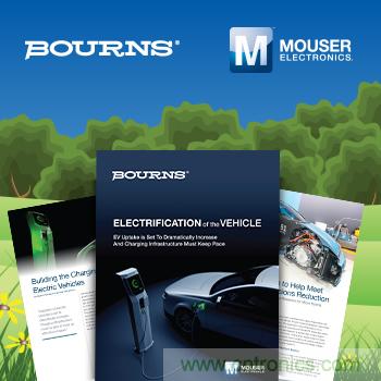 贸泽携手Bourns推出电子书，解读电动汽车充电设施相关知识