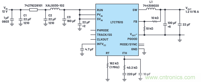 使用高效率、高频率、低EMI DC/DC转换器降低对陶瓷电容的电源要求
