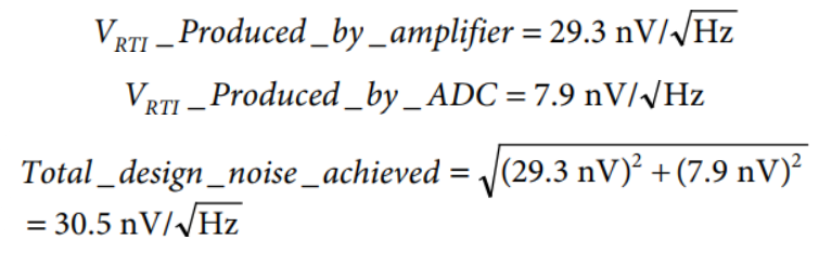 为实现正确信号调理的噪声计算
