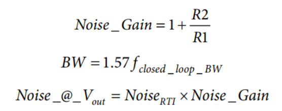 为实现正确信号调理的噪声计算