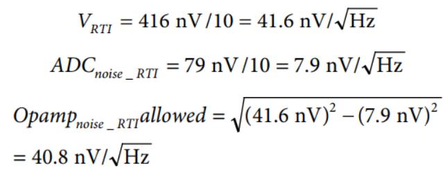 为实现正确信号调理的噪声计算