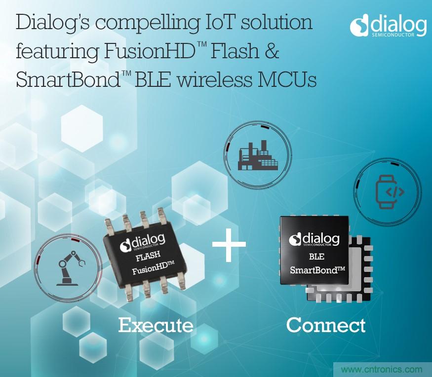 Dialog的FusionHD NOR闪存兼容并已在SmartBond低功耗蓝牙无线MCU平台上认证