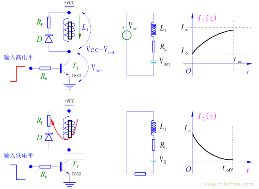 电磁铁驱动中续流电阻