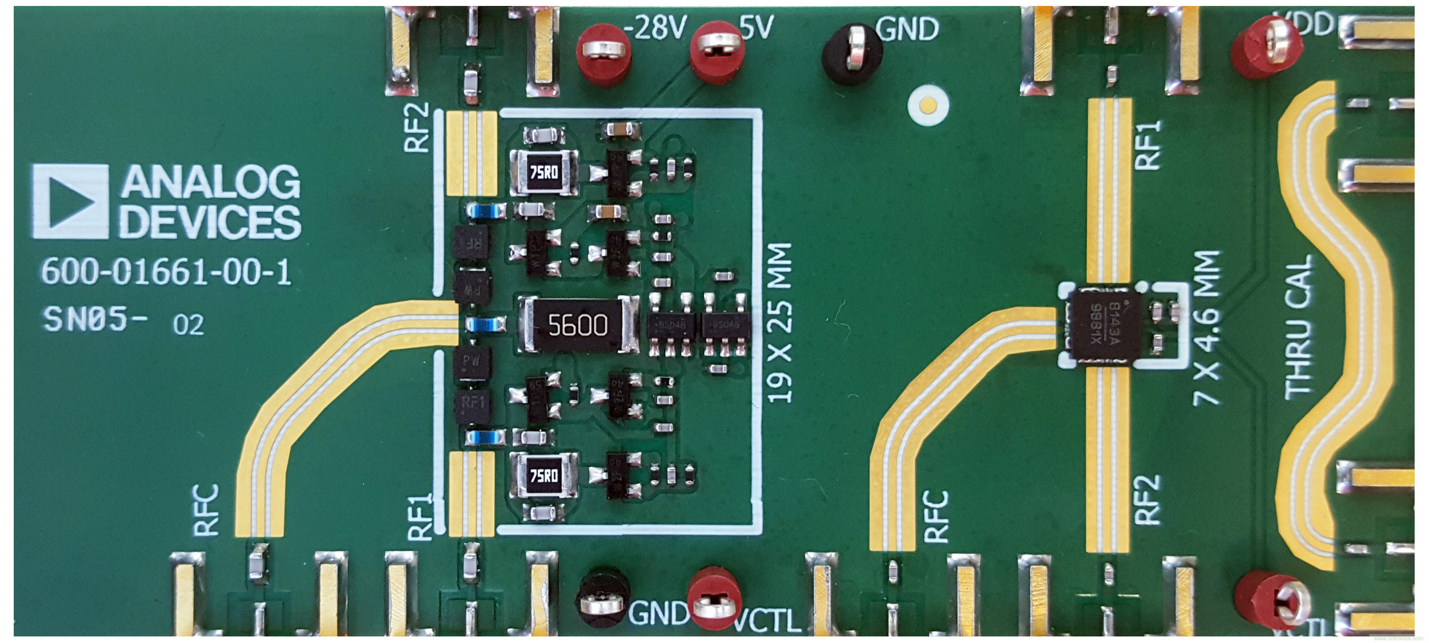 ADI高功率硅开关可节省大规模MIMO RF前端设计中的偏置功率和外部组件