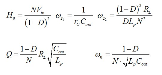 带有漏电感的反激式转换器小信号模型