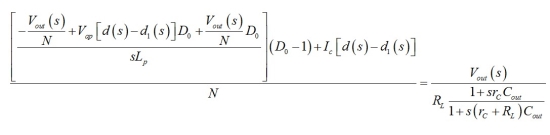 带有漏电感的反激式转换器小信号模型