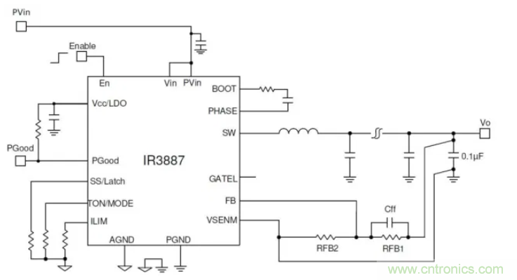 基于负载恒定电压点稳压器OptiMOS TM IPOL设计