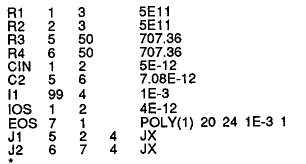 兼容SPICE的运算放大器宏模型