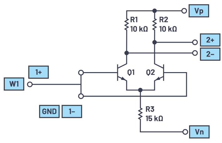 ADALM2000实验:BJT差分对