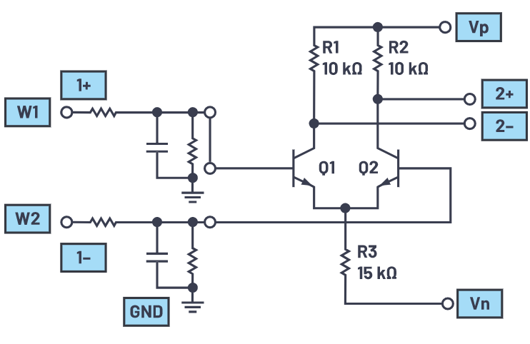 ADALM2000实验:BJT差分对