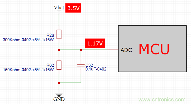 电池电压侦测电路&ldquo;踩坑&rdquo;：分压电阻的精度竟然是5%，不是1%