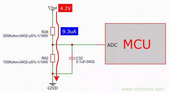 电池电压侦测电路&ldquo;踩坑&rdquo;：分压电阻的精度竟然是5%，不是1%