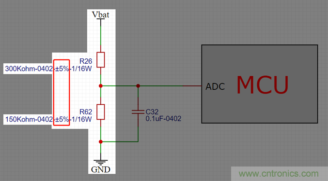 电池电压侦测电路&ldquo;踩坑&rdquo;：分压电阻的精度竟然是5%，不是1%