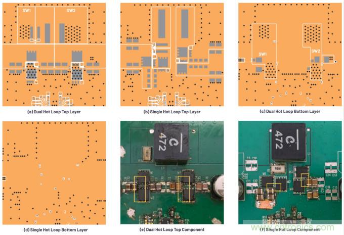 低辐射的4开关降压-升压型控制器布局——单热回路与双热回路