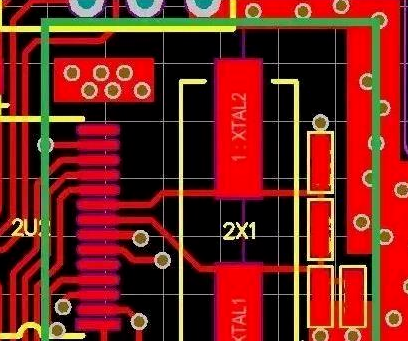 时钟晶体下面铺地和走线 时钟晶体下面铺地和走线