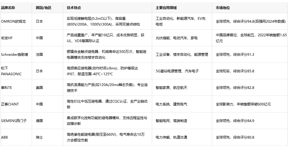 电力继电器技术全景：原理、选型与品牌战略
