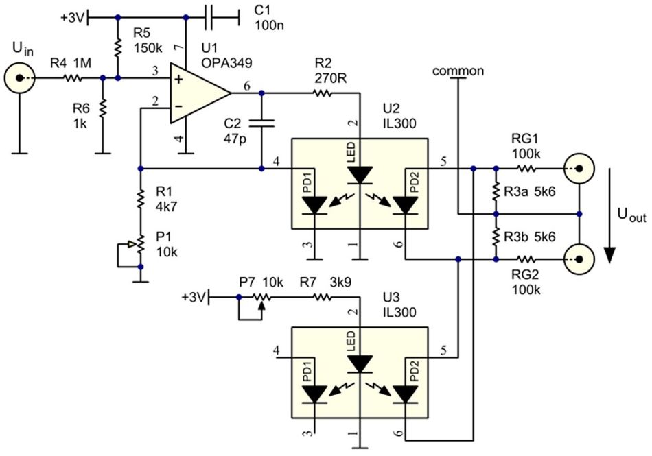 用于测试仪表放大器的差分光隔离驱动器