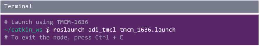 使用ROS1驱动程序来操控ADI Trinamic电机控制器 使用ROS1驱动程序来操控ADI Trinamic电机控制器