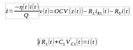 锂离子电池的等效电路