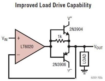 使用推挽式放大器级增加放大器输出驱动
