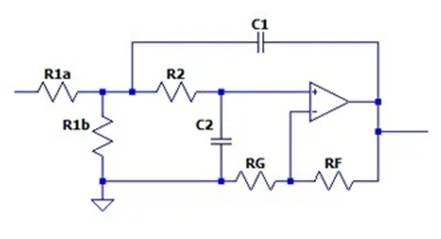 二阶运算放大器的低通、带通和高通滤波器设计