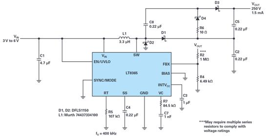 用于通信的高压升压和反相转换器