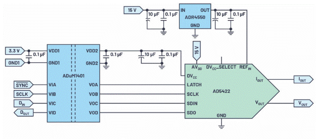 与微控制器完全隔离地控制输出?？? width=
