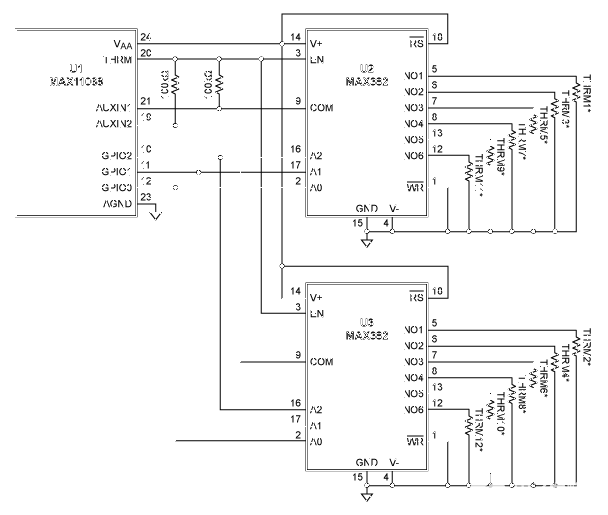 测量电池管理系统中的多个温度，并节省电力