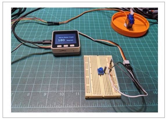 使用 M5Stack 内核控制基于电位器的伺服电机