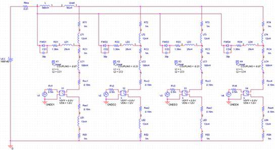 比较两种并联驱动方式对功率回路耦合特性分析